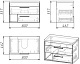 Grossman Мебель для ванной Реал 80 подвесная бетон Арья/веллингтон – картинка-20